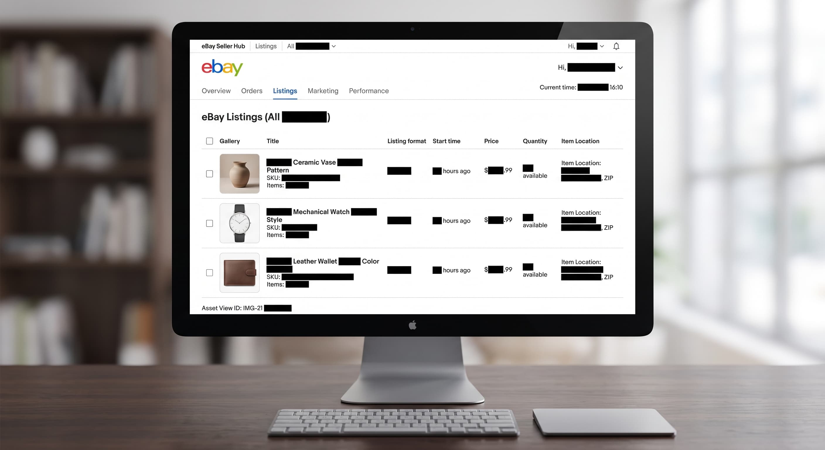 eBay listings