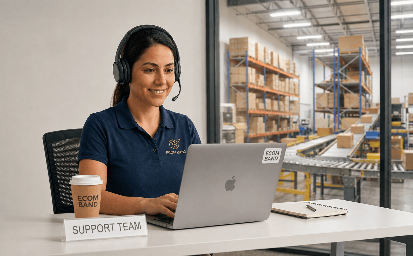Support team on a call